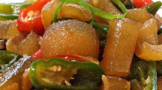Tumis Kulit Sapi Cabai Hijau